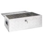 DELUKE Aluminiumbox Mit Deckel Abschließbar Alubox Deichselbox Alu Anhängerbox Werkzeugkiste Transportbox Metallkiste 80x39x30cm Silber_2