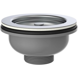 Kirchhoff Siebkörbchen Eco Save für Spüle, Edelstahl/Grau, zur Vermeidung von Verstopfungen.