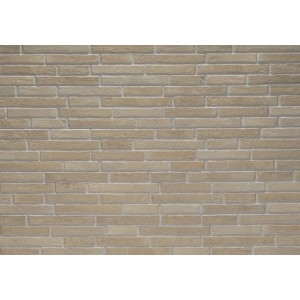 Klimex Verblender Feinsteinzeug UltraStrong Long Brick, 40x16 cm, grau-beige, in Backsteinoptik.
