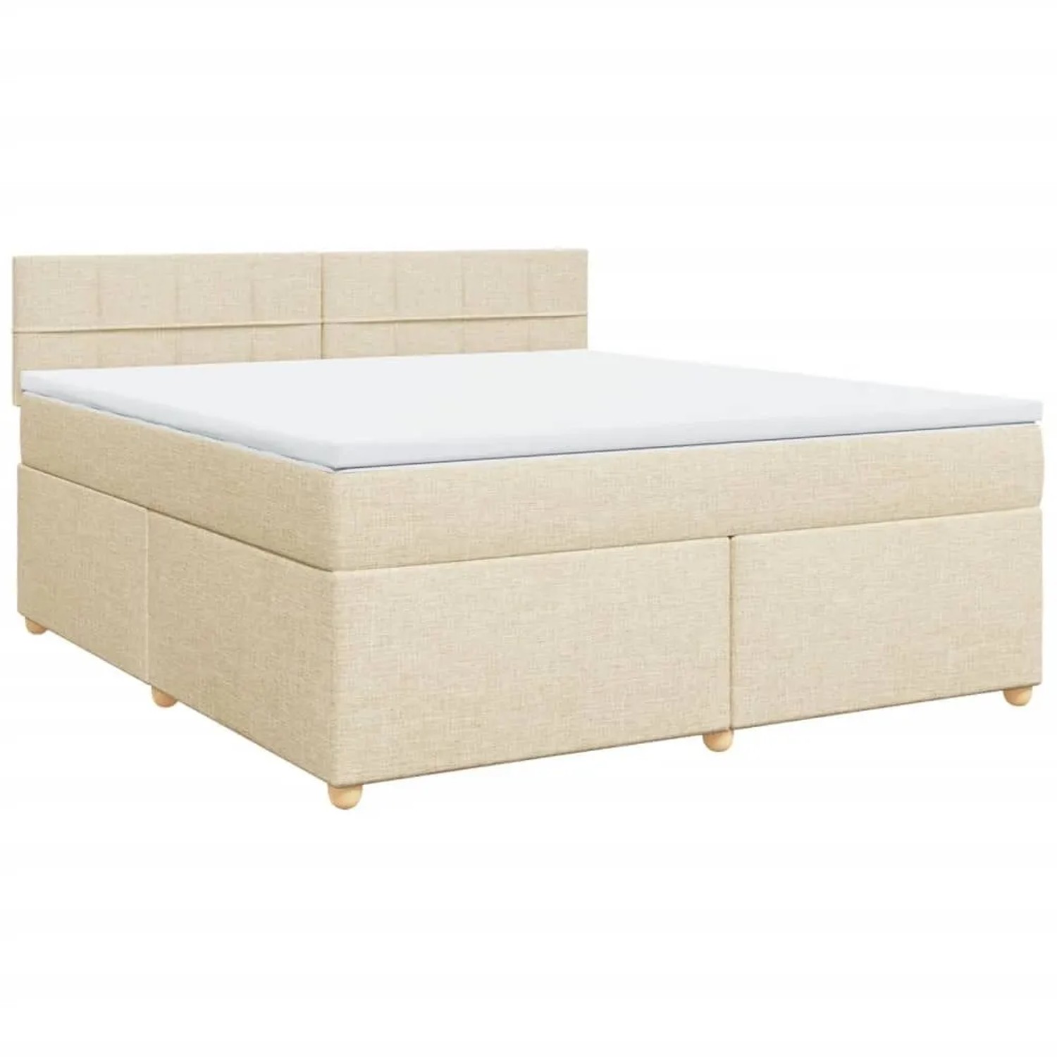 vidaXL Boxspringbett mit Matratze Creme 180x200 cm Stoff 3289064 günstig online kaufen