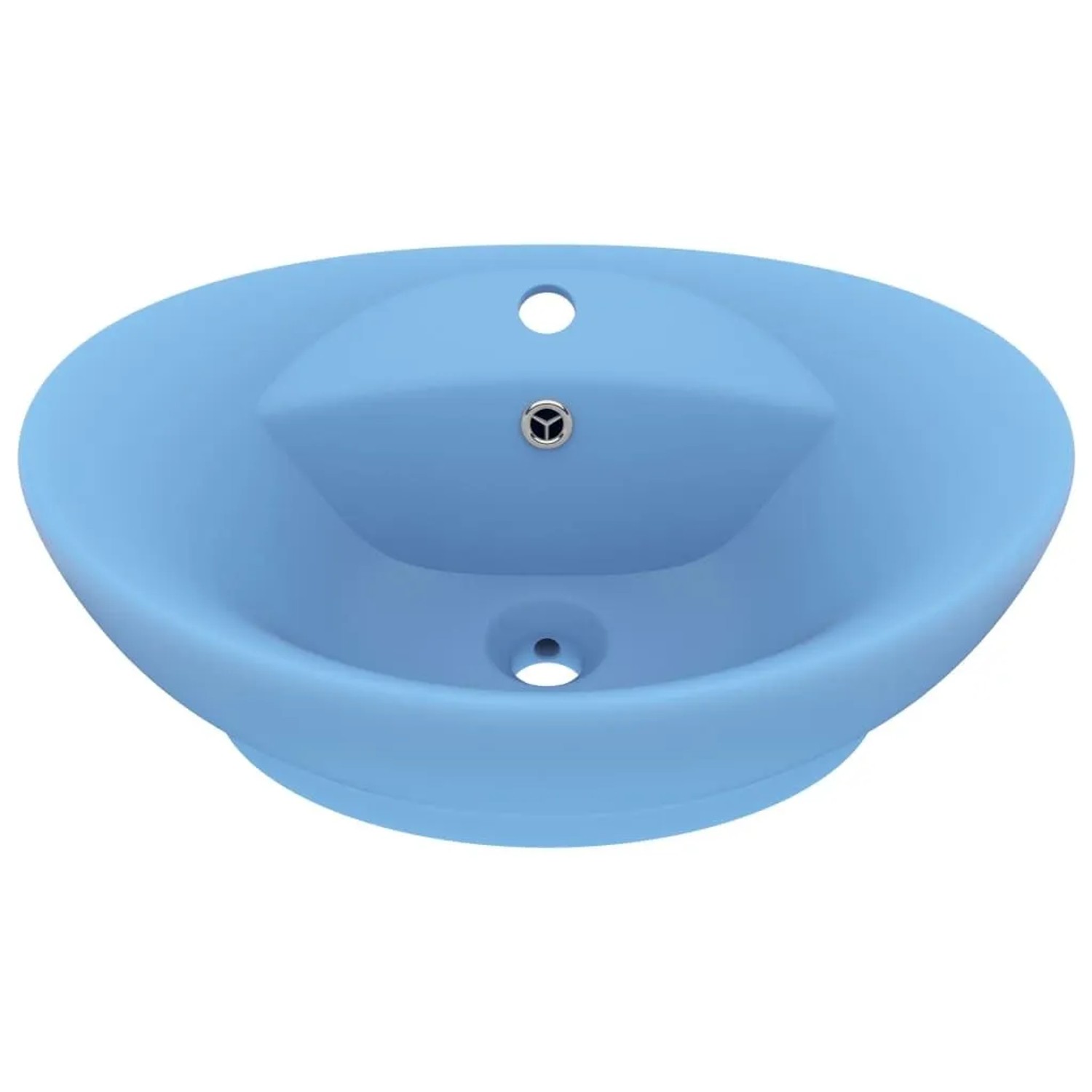 vidaXL Luxus-Waschbecken Überlauf Matt Hellblau 58,5x39cm Keramik 146934 günstig online kaufen