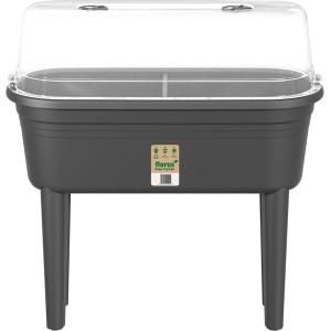 Florus Anzuchttisch-Set in Anthrazit, 78 cm, mit Anzuchthaube für die Pflanzenanzucht.