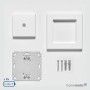 Homematic IP Wandtaster 2-fach, weiß, mit Montagematerial und Batterien für Hausautomation.