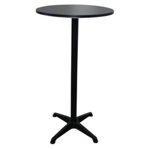 Chefgastro Stehtisch Höhenverstellbar Mit Hussen Klappbar Rund Hxø 75-115X60Cm Bistrotisch Aluminium MDF-Platte Mit Edelstahlbeschichtung Schwarz
