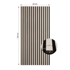 Homestyle4u Akustikpaneel Wandpaneel Grau 3D 60x120 cm 2625