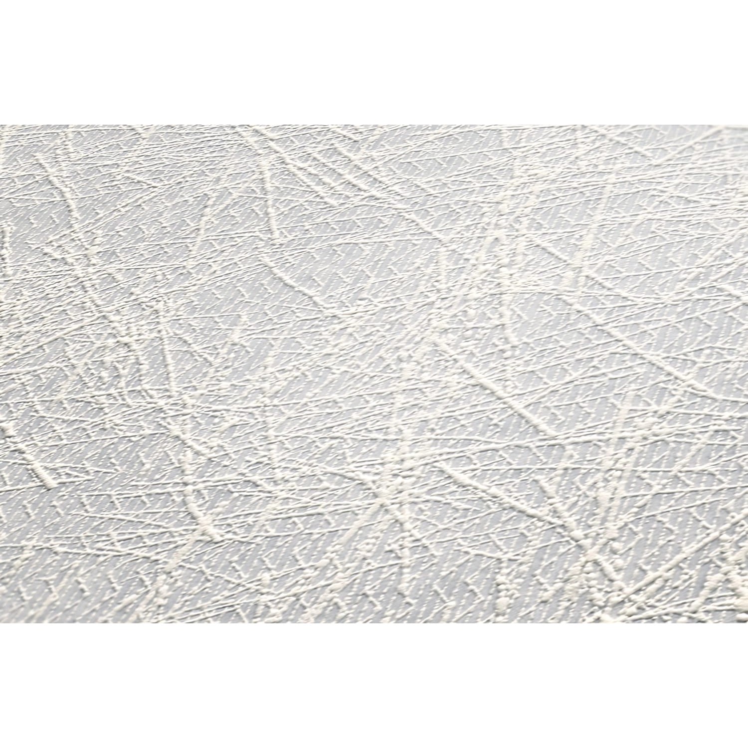 Weiße, matte Struktur Tapete PROFHOME, überstreichbar, XXL Rolle.