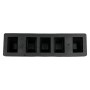 Schwarzer UvV Ecopark Radstopper/Parkstopper aus Recyclingmaterial, 55 cm lang.