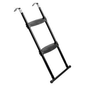 Schwarze EXIT Trampolin Leiter für Rahmenhöhe 65-80 cm, Zubehör für sicheren Trampolin-Einstieg.