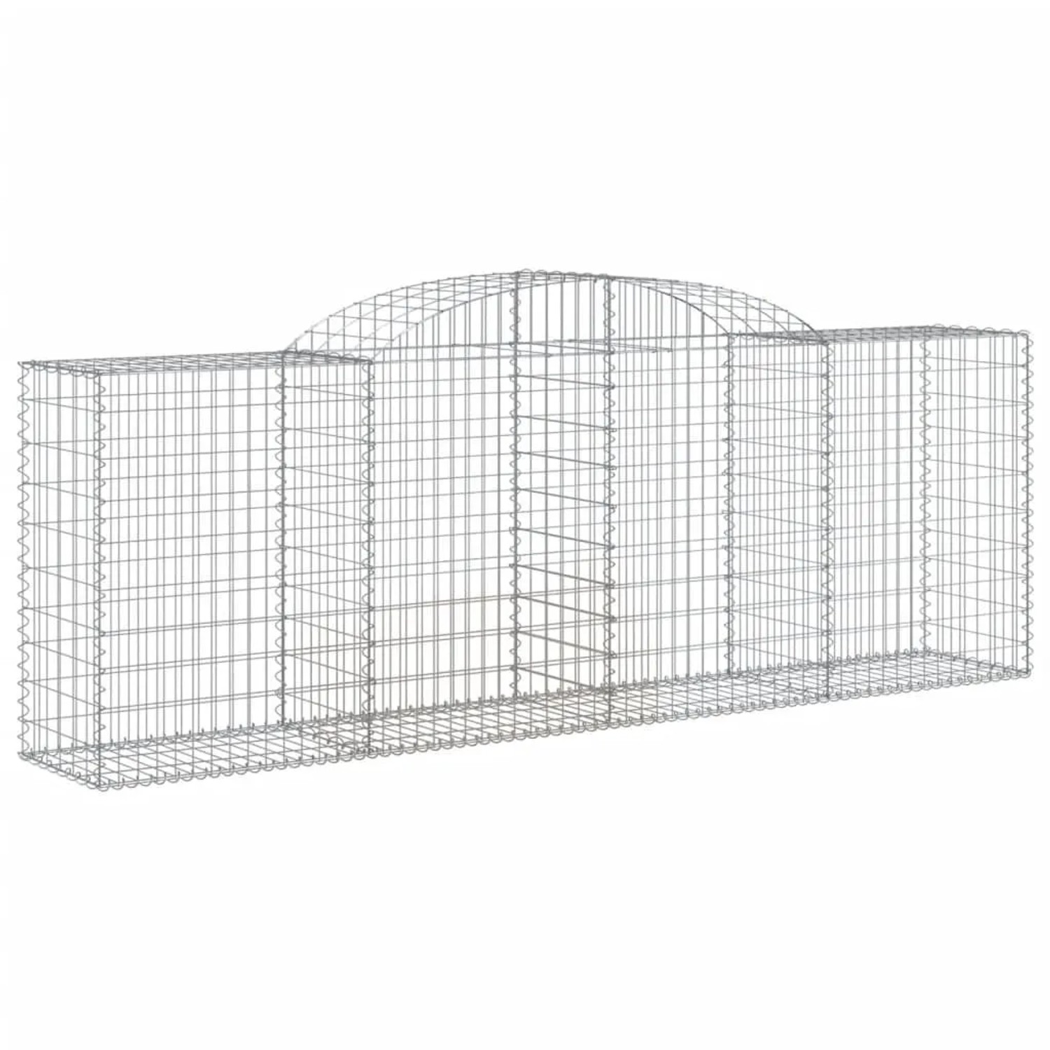 vidaXL Gabionen mit Hochbogen 11 Stk 300x50x100/120cm Verzinktes Eisen 3146710