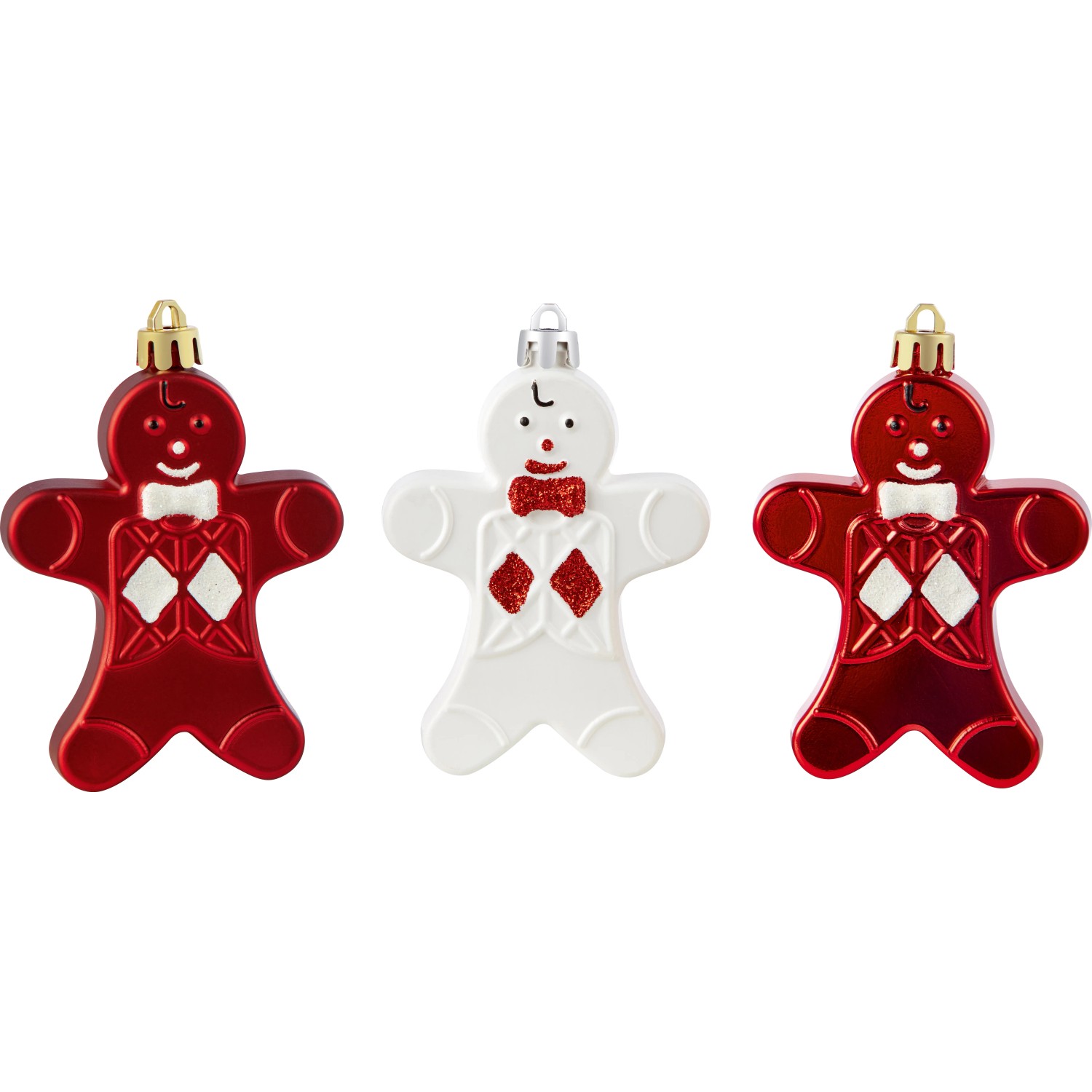 Baumschmuck-Set 3-teilig Rot/Weiß