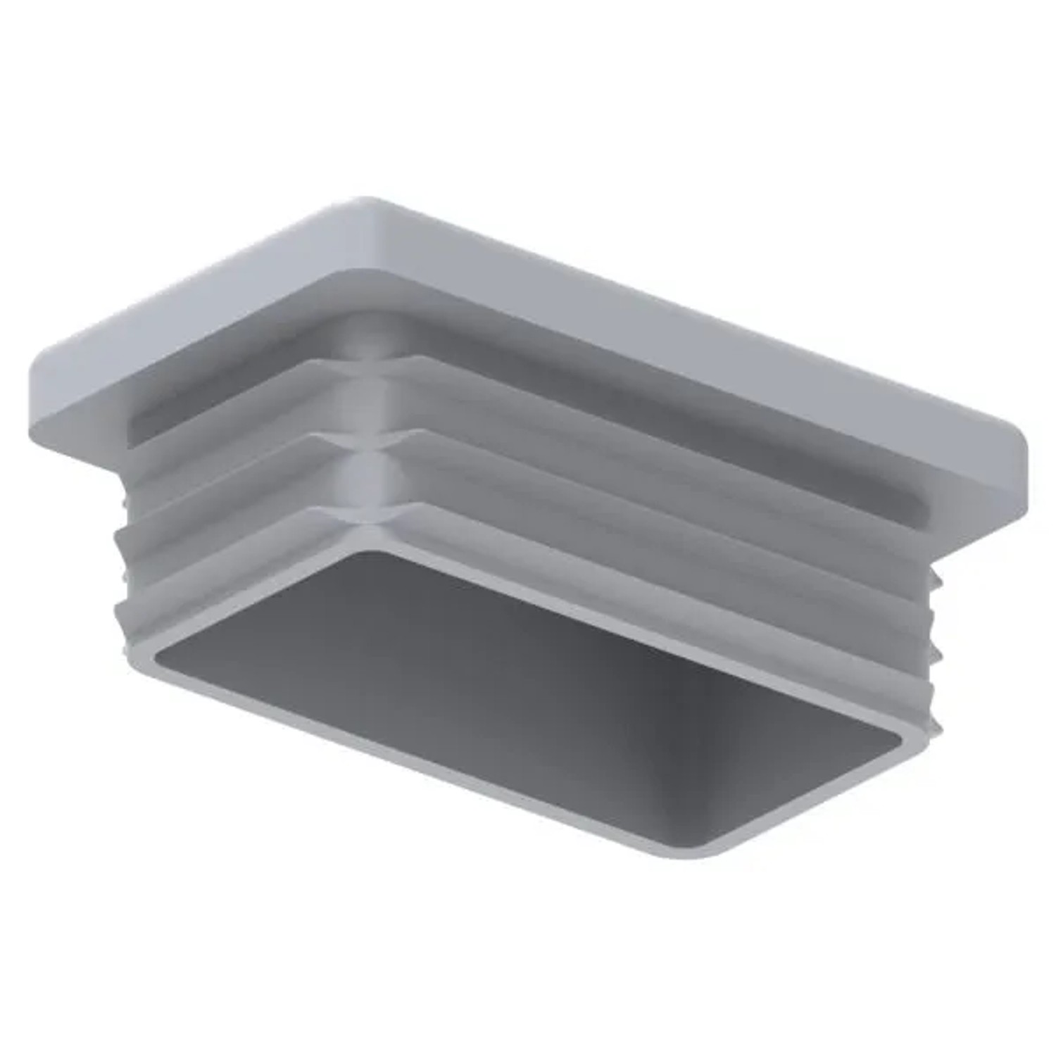 FeNau Einsteckkappe Kunststoff Für Rechteckrohr 50 X 30 mm Wandstärke 3,0 mm Grau