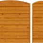 Sichtschutzzaun Element München, Pinie, 180x180cm, geriffelte Bretter, blickdicht.