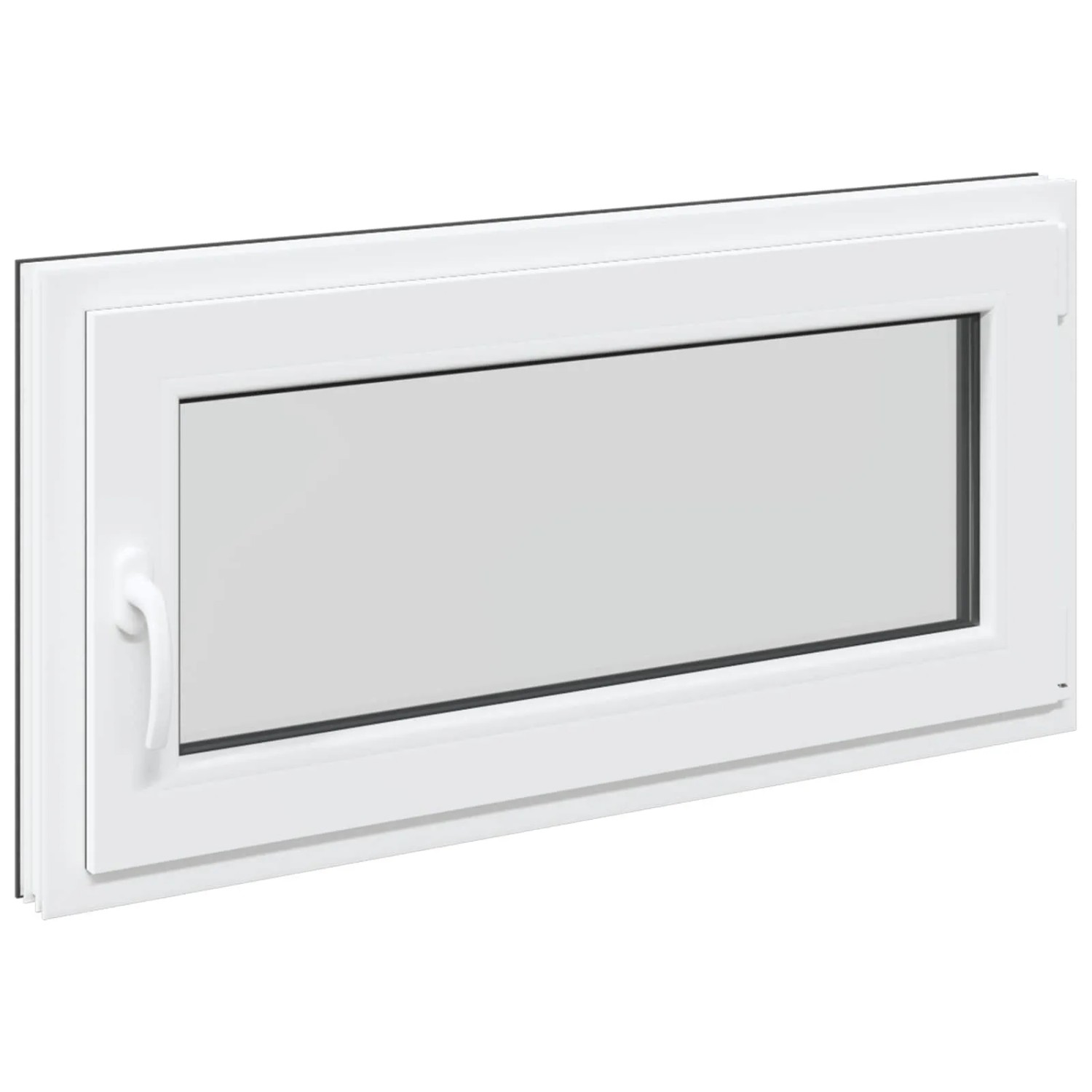 vidaXL Kellerfenster RISOR Anthrazit 100 x 50 cm PVC und Glas 42047290