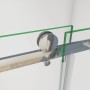 Detailaufnahme: AICA Duschkabine mit Schiebetür, Chrom-Rahmen, 6mm ESG-Glas. Dusche.