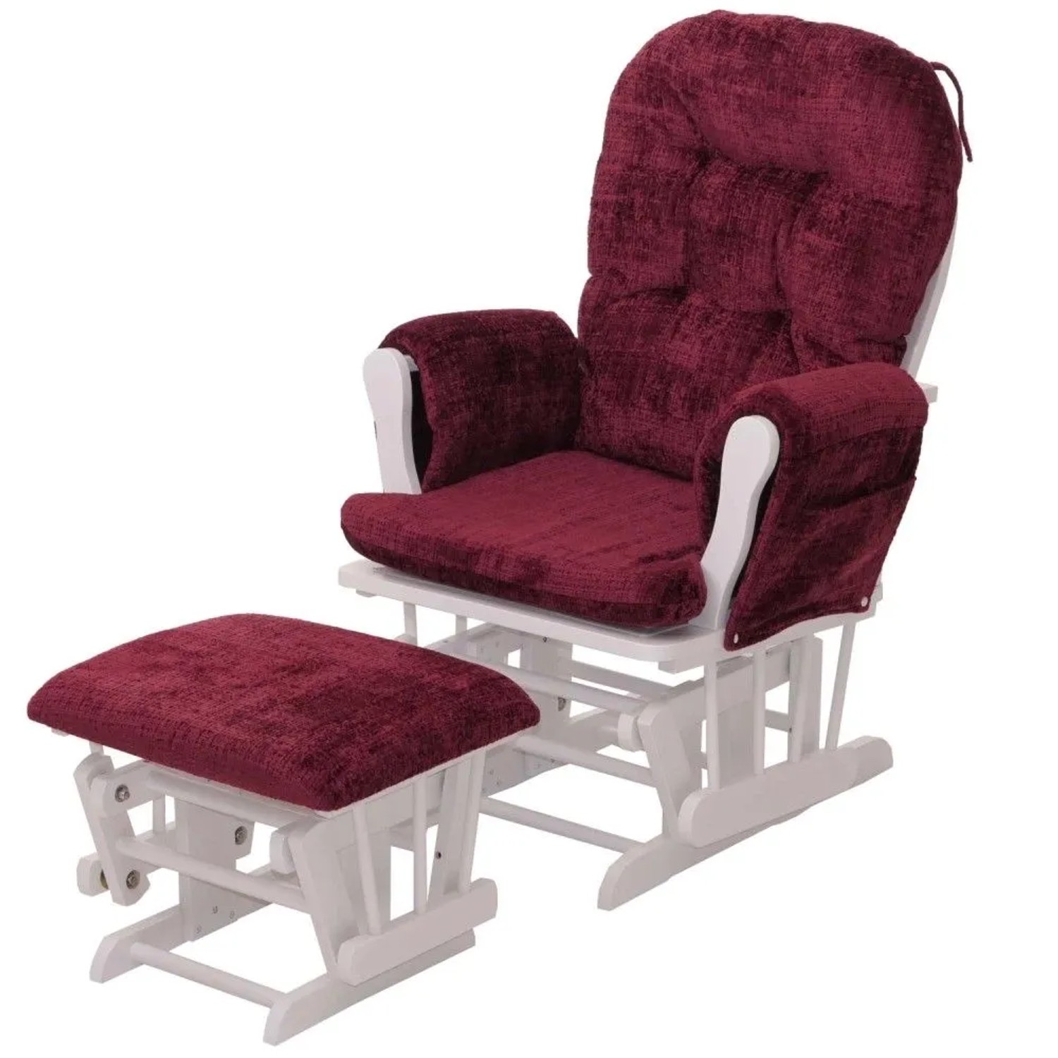 MCW Relaxsessel C76 Bordeaux Gestell Weiß