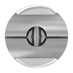 FeNau Klemmprofilhalter Edelstahl V2A Für Klemmprofil Ø 27 mm Rohr Ø 48,3 mm Geschliffen