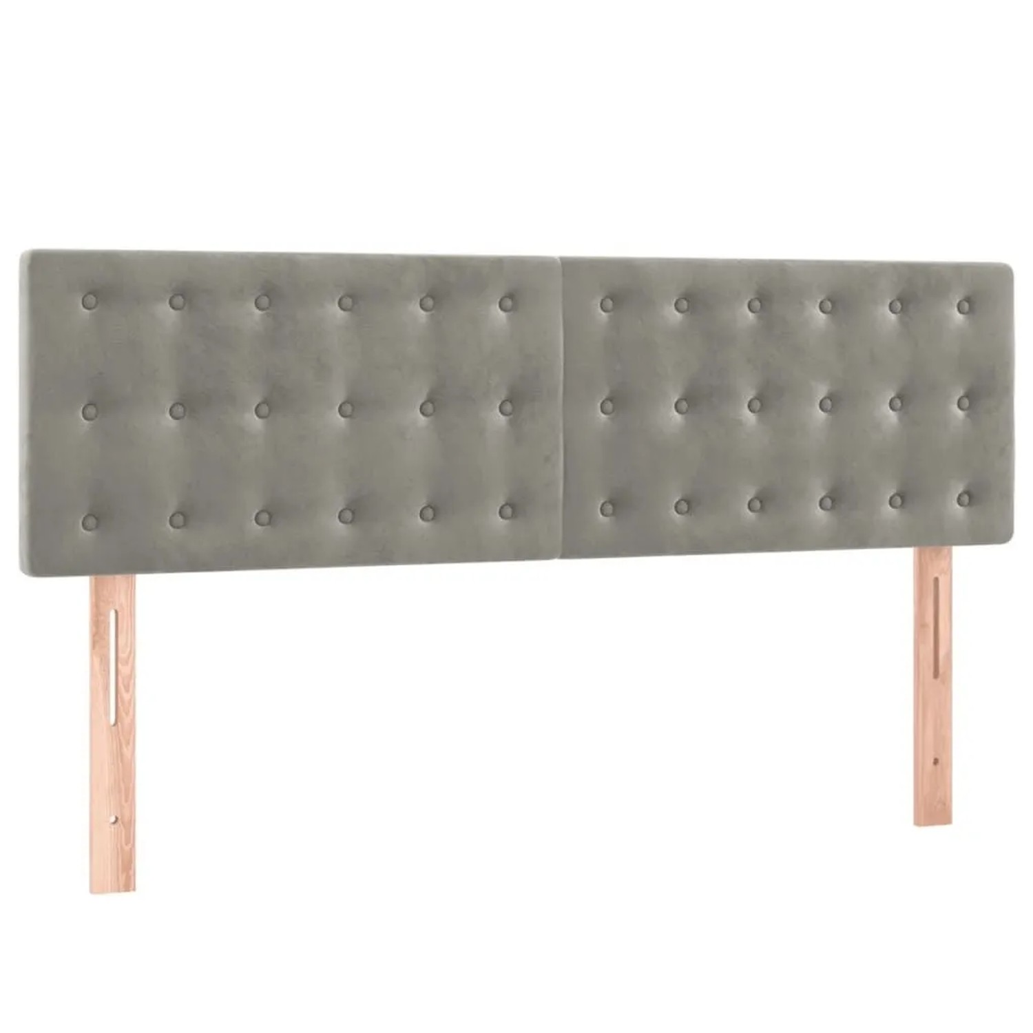 vidaXL Kopfteile 2 Stk Hellgrau 72x5x78/88 cm Samt 346470