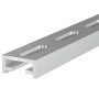 Solar U-Profil, 32x16x2000 mm, zur Geländerbefestigung von PV-Anlagen, silberfarben.
