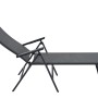 Anthrazitfarbene Siena Garden Klappliege Tauro, 182 cm lang, für Garten und Terrasse.