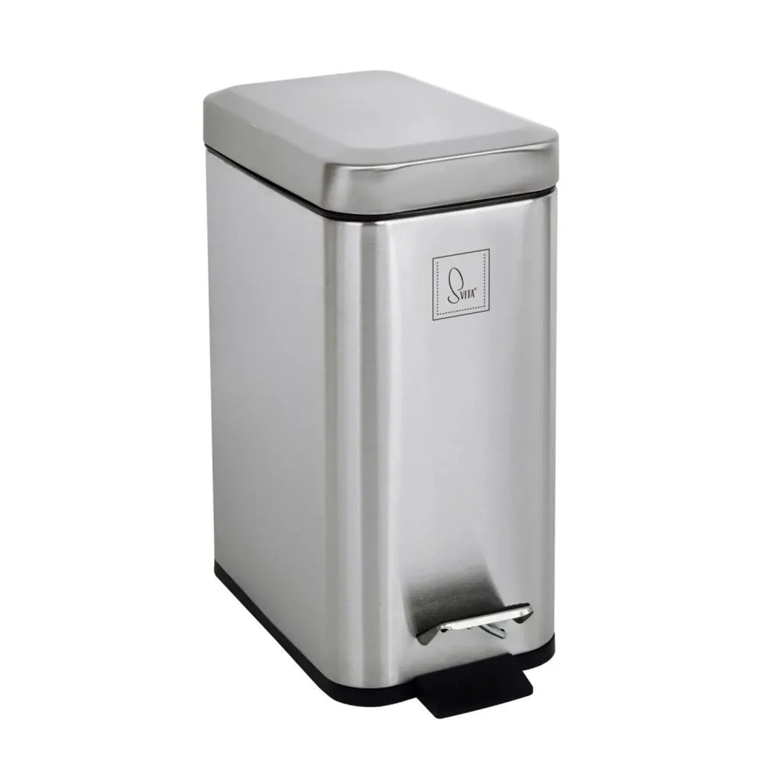 Svita STM5 Mülleimer Treteimer 5L Inklusive Inneneimer Softclose-Deckel Silber