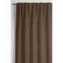 Bennetti Dimout Schal in Taupe, 245x140 cm, blickdichter Fenstervorhang mit Gardinenband.