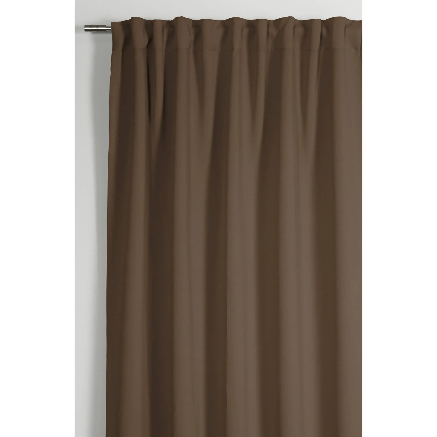 Bennetti Dimout Schal in Taupe, 245x140 cm, blickdichter Fenstervorhang mit Gardinenband.