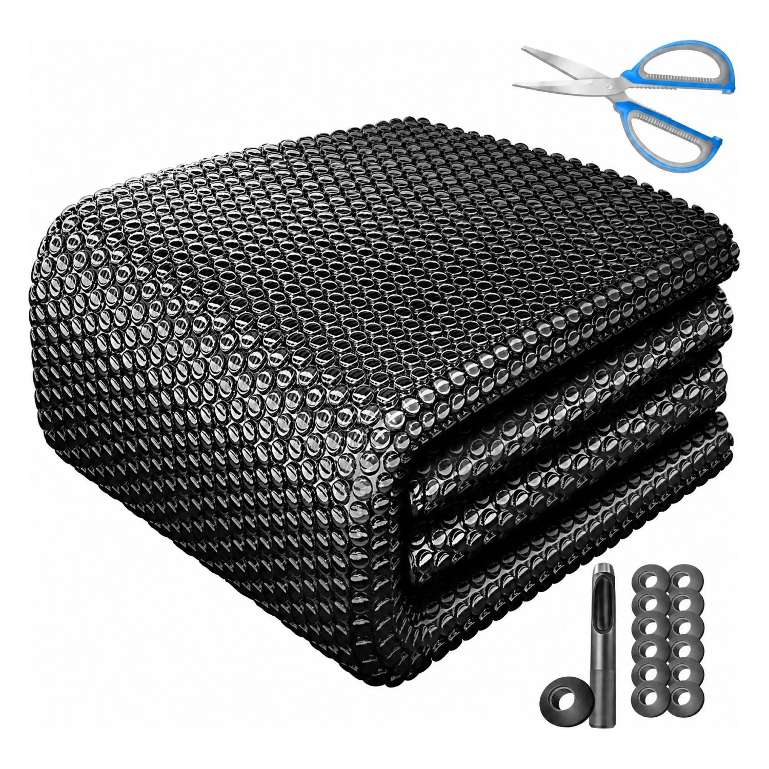 KESSER Pool-Solarfolie 400 Mikrometer Zuschneidbar 300 x 200 cm Schwarz