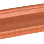 Rechteckiger, roter Deroma Untersetzer Kasten Standard, 52 cm, aus Terrakotta.
