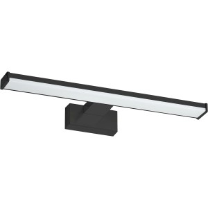 Schwarze LED Spiegelleuchte Bali 40cm, 8W, 570lm, warmweißes Licht für Bad und Wandmontage.