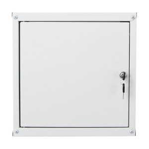 Grauer PROREGAL Schließfachwürfel Cubic, 35x35x35 cm, mit Schloss und Schlüssel. Ideal für Garderobe.