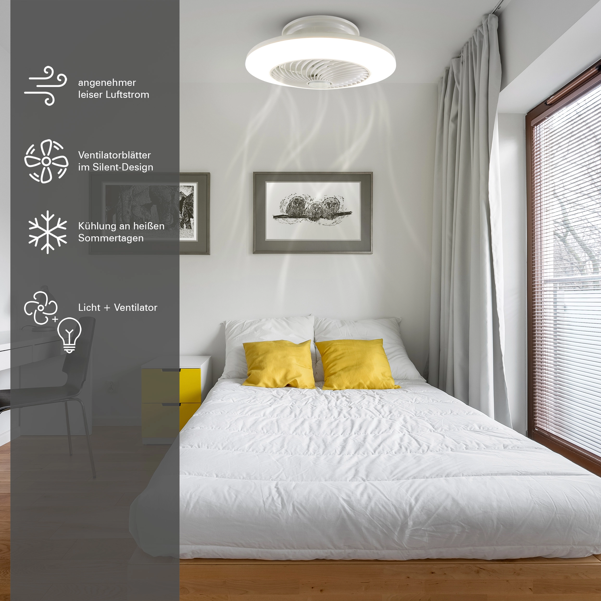 Näve LED-Deckenleuchte mit Ventilator Adoranto bei cm 55 kaufen OBI