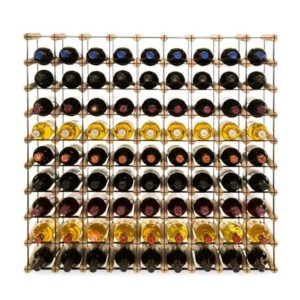 Weinregal Vinotega Mod Metal aus Kiefernholz, 9x9 Flaschen, modular erweiterbar.