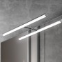 Moderne LED-Spiegelleuchte Irene S3, 28,6 cm, aus Chrom und Aluminium für Bad und WC.