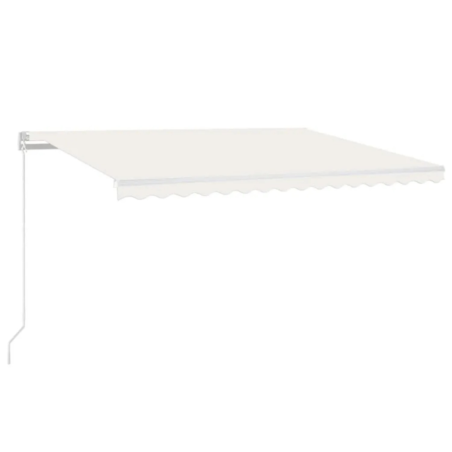 vidaXL Markise Manuell Einziehbar 450x350 cm Creme 3068997