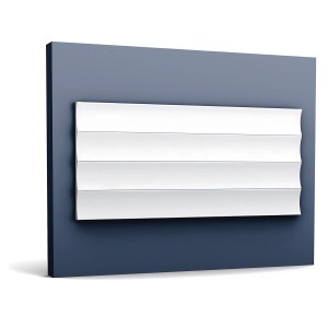 Weißes 3D Wandpaneel ORAC DECOR W114 MODERN VALLEY XL, 200x25 cm, zur Wandgestaltung.