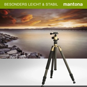 Mantona Titanium Carbon Stativ Kugelkopf Kamerastativ 170Cm Fotostativ Tripod