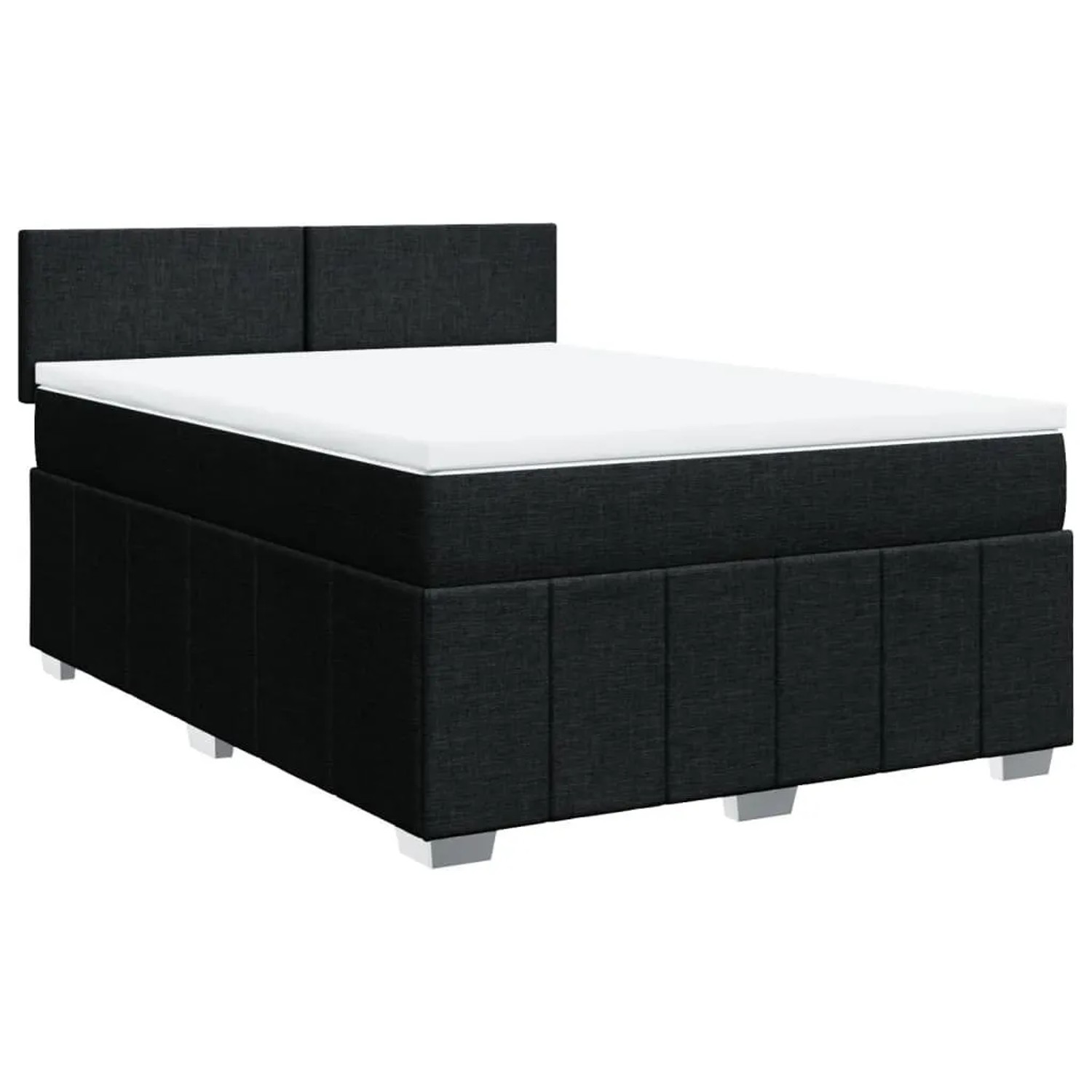 vidaXL Boxspringbett mit Matratze Schwarz 160x200 cm Stoff 3289414 günstig online kaufen