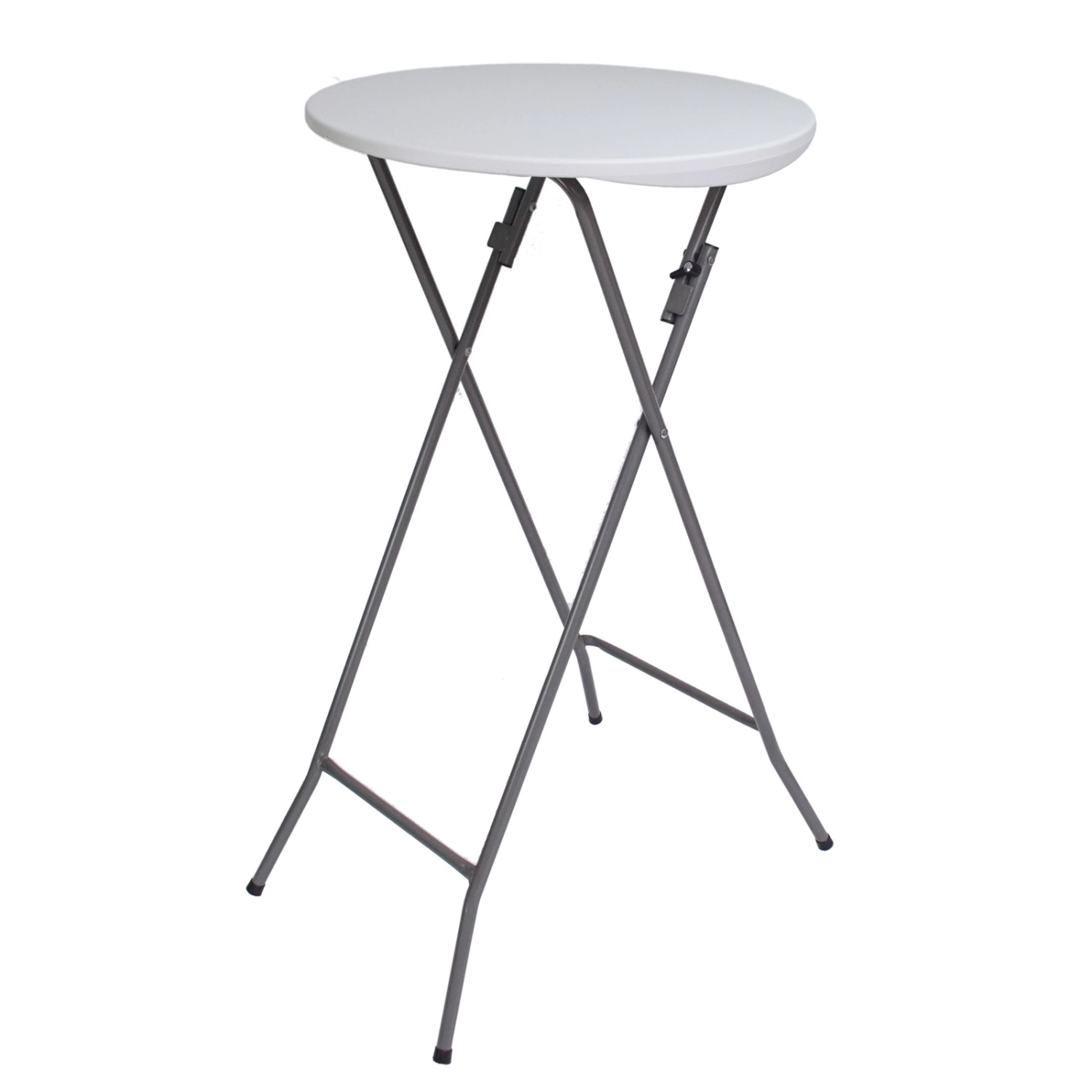 TRUTZHOLM Stehtisch Durchmesser 60cm Klappbar Partytisch Weiß günstig online kaufen