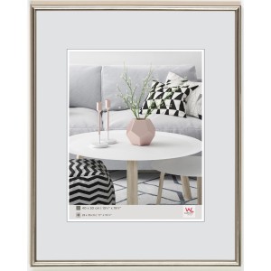 Walther Design Galeria Bilderrahmen 40x50 cm, Stahl-Optik, für Fotos und Kunstdrucke.