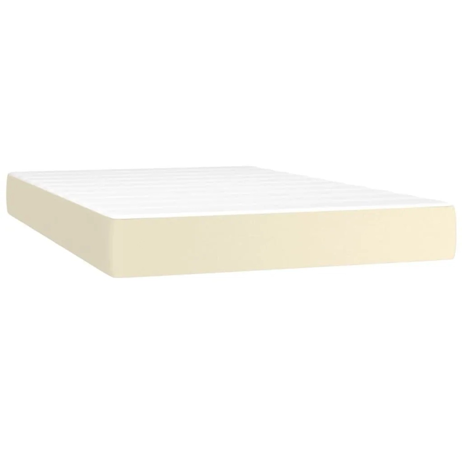 vidaXL Taschenfederkernmatratze Mittel Creme 120x200x20 cm Kunstleder 347764