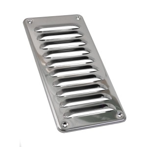Häusler Edelstahl Lüftungsgitter LG-1122 L Lamellengitter 105 x 215 Abluftgitter
