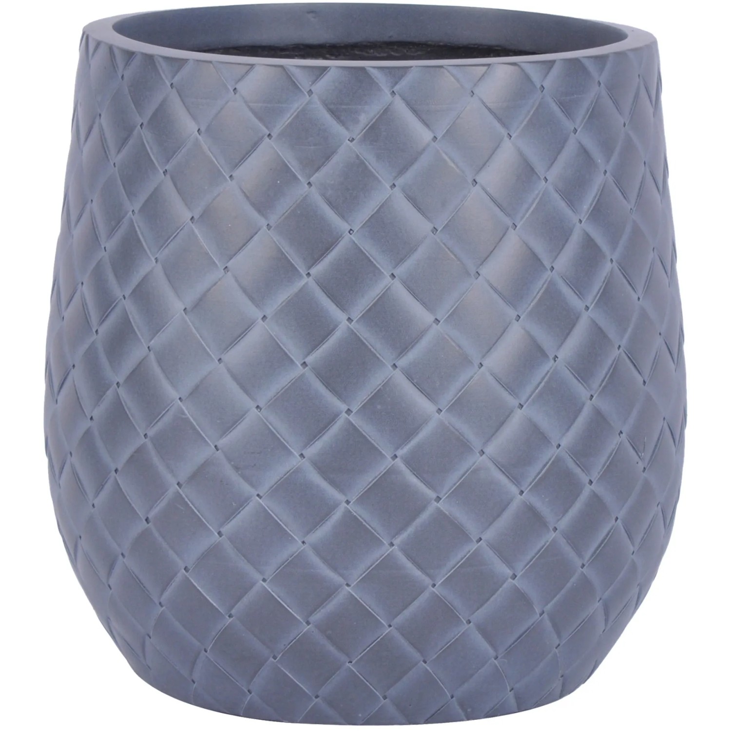 Blumentopf geflochten rund bauchig Fibre-Clay Graublau 20,5 cm kaufen bei  OBI