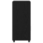 Schwarzer vidaXL Rollcontainer in Eichen-Optik, 55x40x91 cm, mit zwei Türen.
