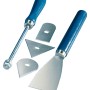 Steinel Farbschaber-Set, 5-teilig mit Klingen und Spachtel für Heißluftgeräte.