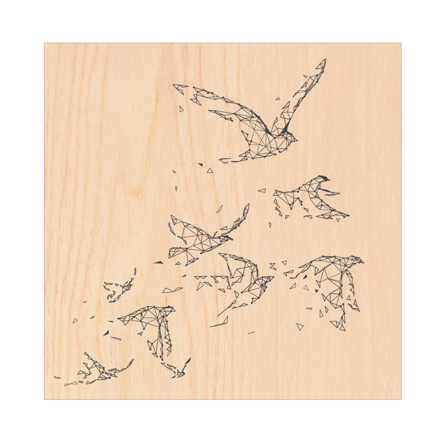 Banjado Design Schlüsselkasten Holz - Für 50 Schlüssel Mit Katzen-Motiv 30x30cm