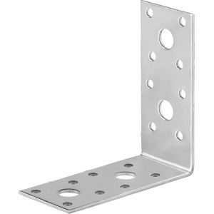 Winkelverbinder aus Edelstahl, 90x90x40 mm, für Holzkonstruktionen.