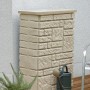 Arves Regentonne Maurano 300 l in Sandstein-Optik mit Gießkanne. Wassertonne für den Garten.