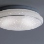 Weiße LED-Deckenleuchte Jupiter Ø 35 cm mit Sternenhimmel-Optik für stimmungsvolle Beleuchtung.