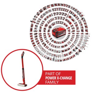 Einhell Akku-Hartbodenreiniger Cleanexxo, Teil der Power X-Change Familie.