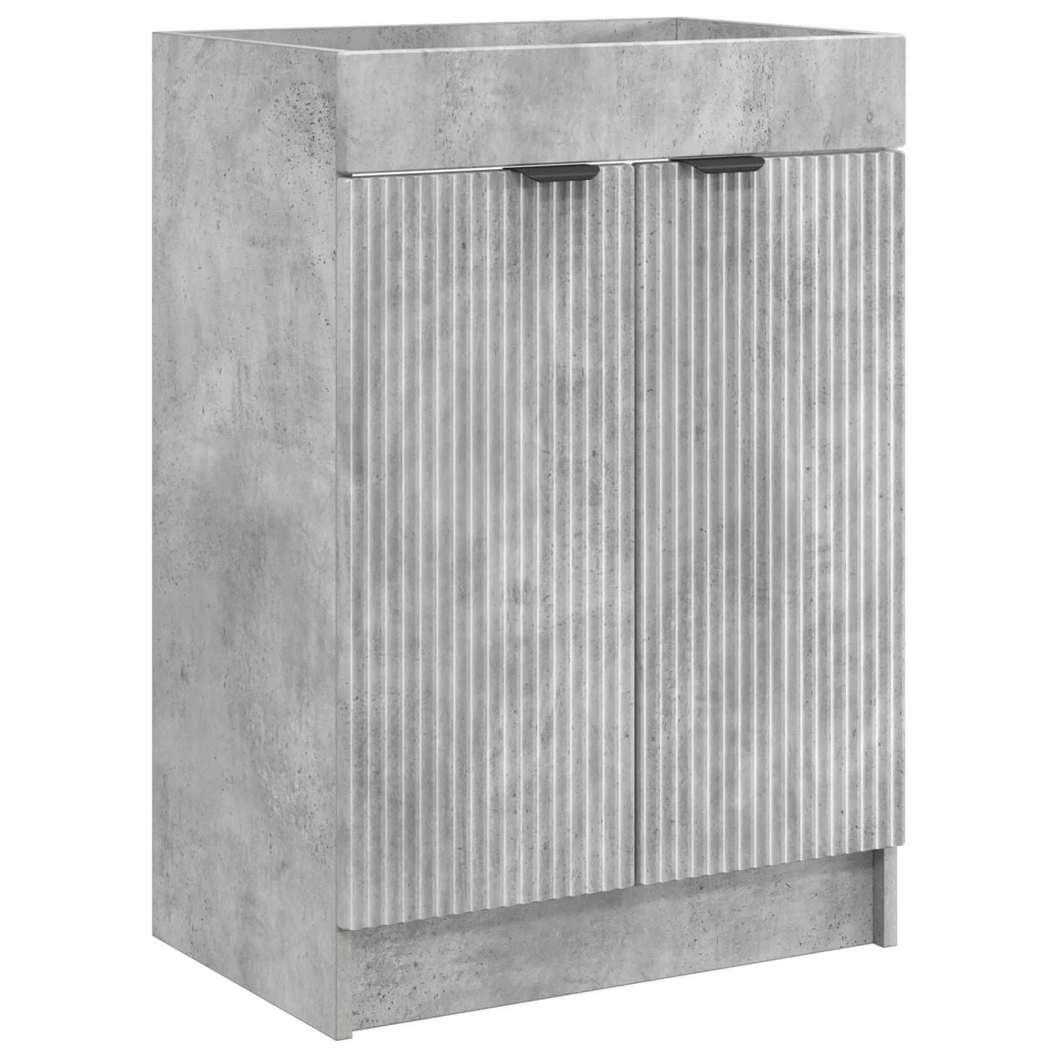 vidaXL Unter dem Waschbecken Badschrank Betongrau 56 x 37,5 x 81 cm 890097